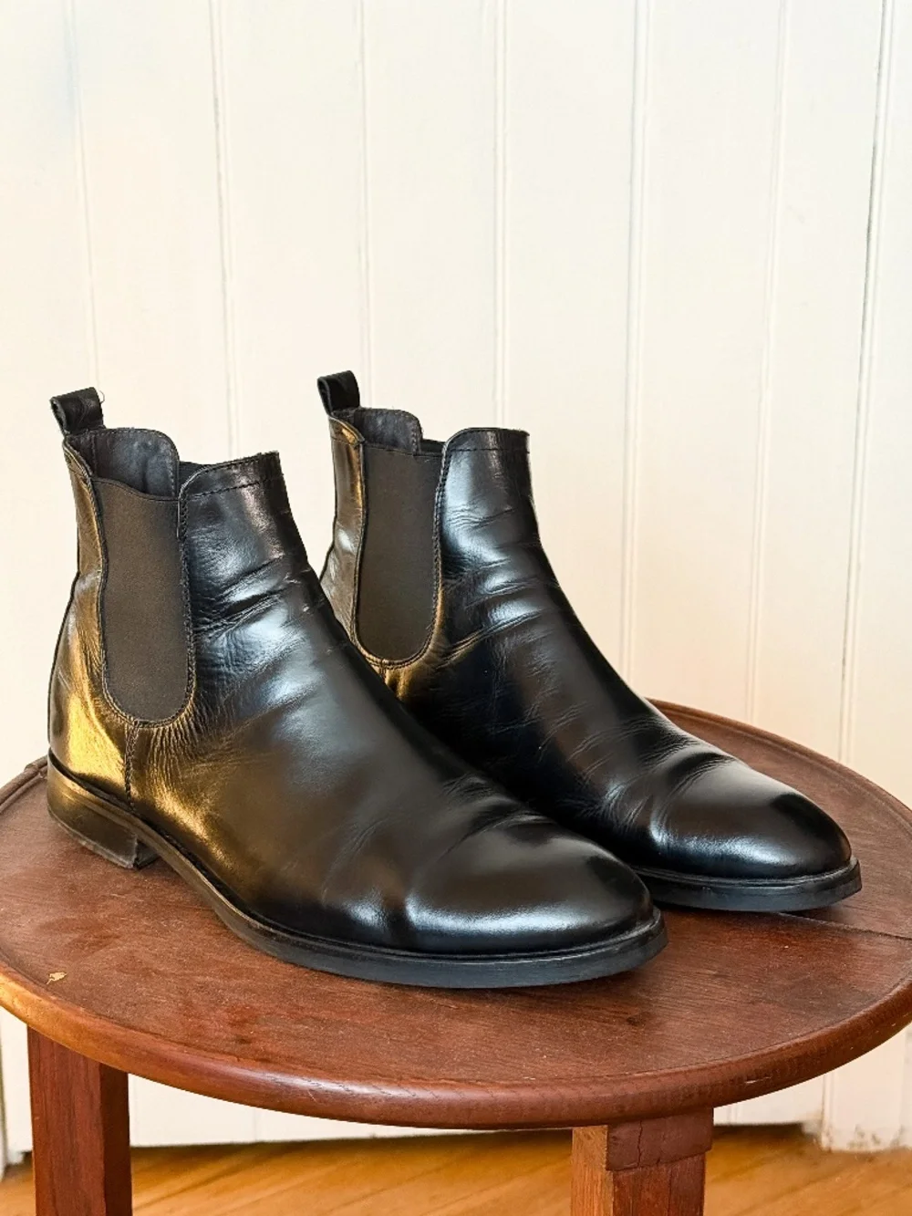 To Boot New York Black Leather Chelsea Boots US 10/ EU 43